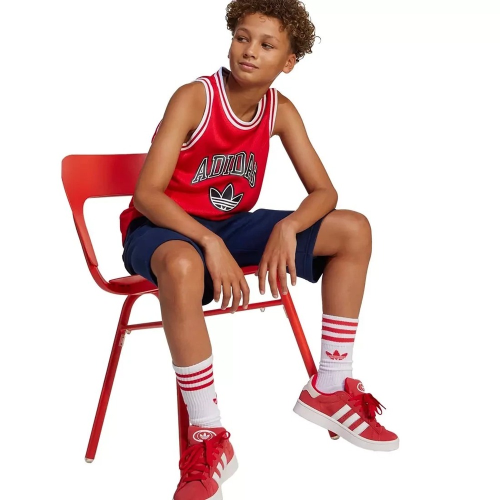 Boy's Youth Adidas Size L - Trefoil Logo Mesh Lined Jersey Tank Top NEW - Picture 4 of 6